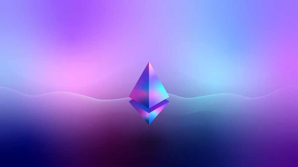 logo di ethereum, blockchain principale per lo sviluppo di smart contract