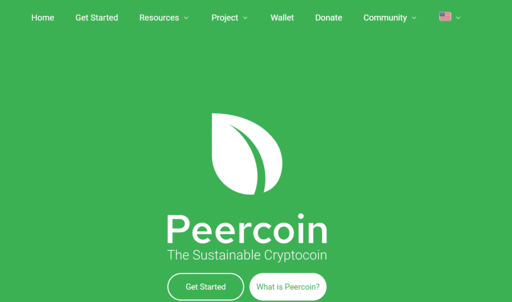 Blockchain consensus algorithm in PoS. Peercoin homepage